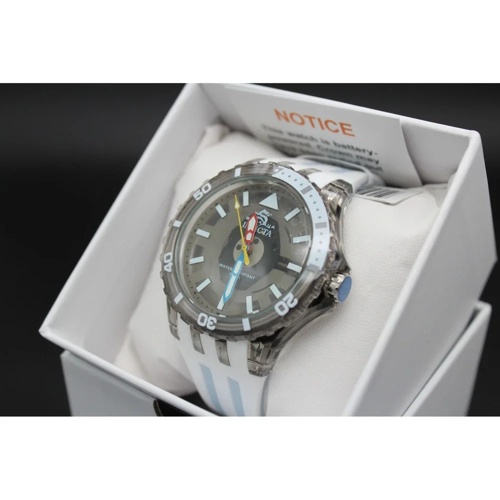 Invicta‎ Subaqua 69448 Quartz Watch White Silicone Strap Grey Case Dragon Dial